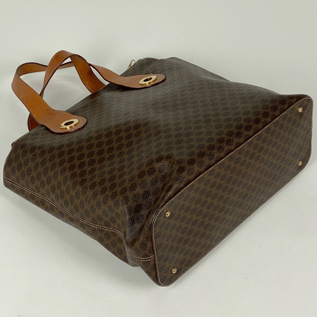 セリーヌ マカダム柄 トートバッグ ハンドバッグ トートバッグ コーティングキャンバス ブラウン レディース 【中古】brbag