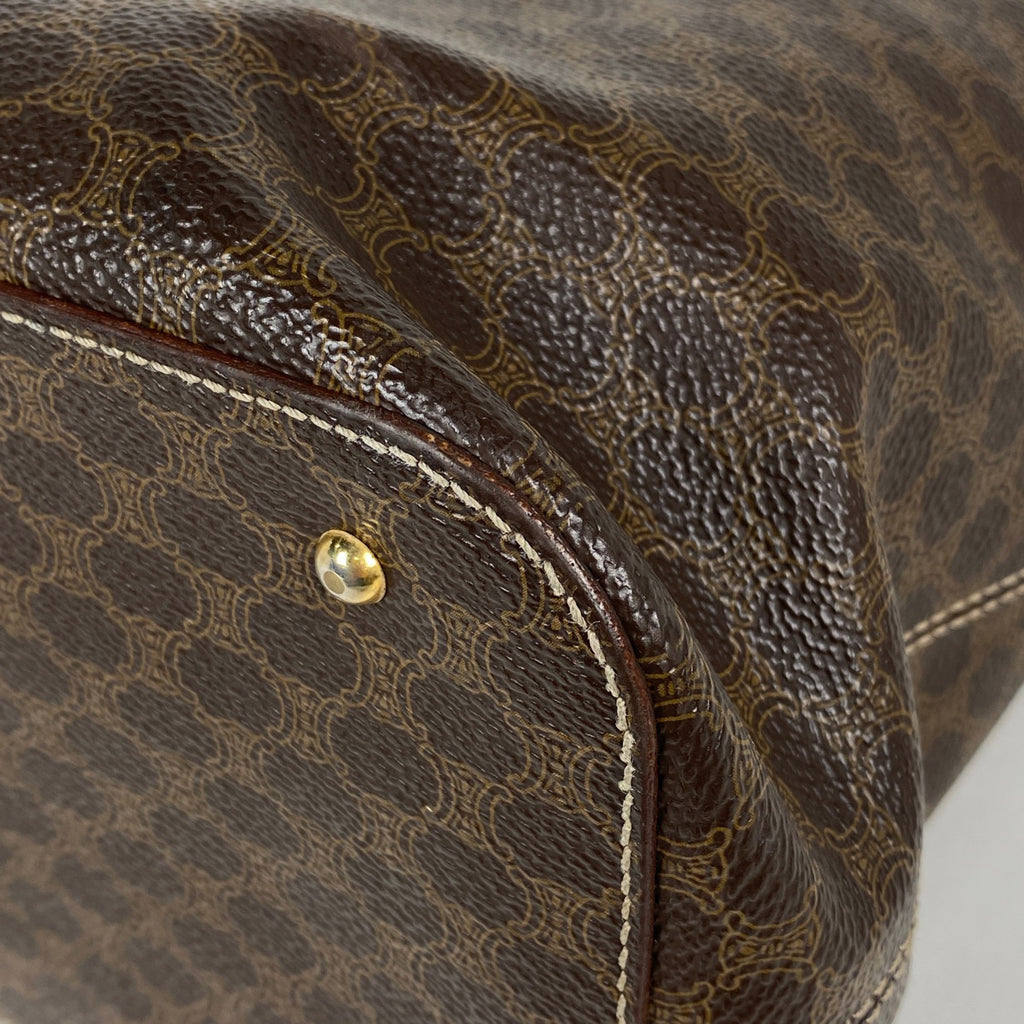 セリーヌ マカダム柄 トートバッグ ハンドバッグ トートバッグ コーティングキャンバス ブラウン レディース 【中古】brbag