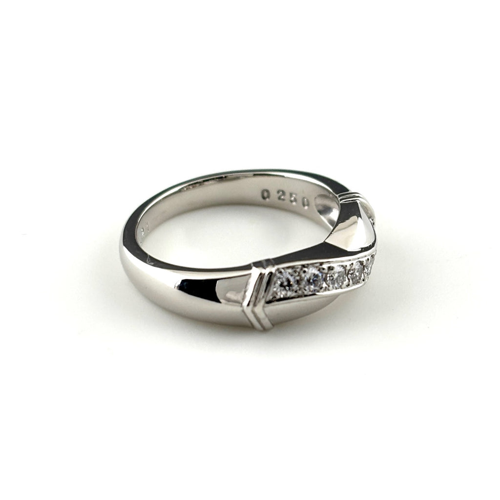 ポーラ メレダイヤ デザインリング プラチナ 指輪 リング 14号 Pt900 ダイヤモンド レディース ブランドジュエリー 【中古】brjwl