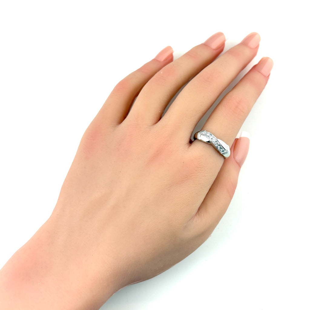 ポーラ メレダイヤ デザインリング プラチナ 指輪 リング 14号 Pt900 ダイヤモンド レディース ブランドジュエリー 【中古】brjwl