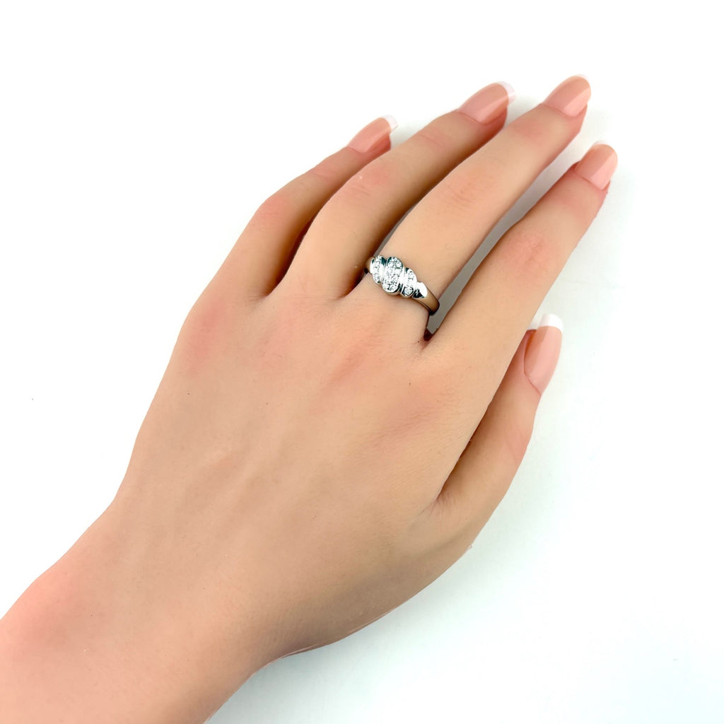 ポーラ メレダイヤ デザインリング プラチナ 指輪 リング 13号 Pt900 ダイヤモンド レディース ブランドジュエリー 【中古】brjwl