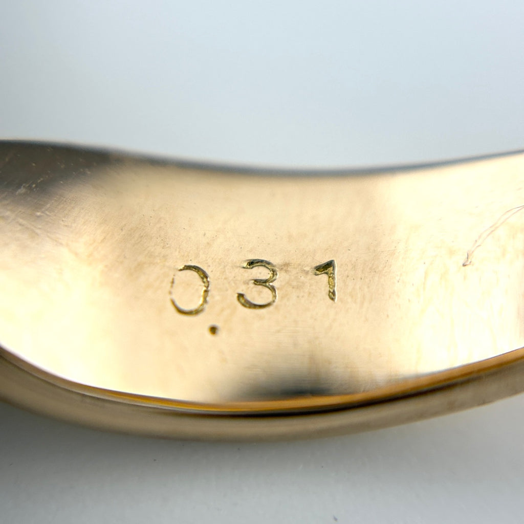 メレダイヤ デザインリング YG イエローゴールド 指輪 リング 13.5号 K18 ダイヤモンド レディース 【中古】nbjwl