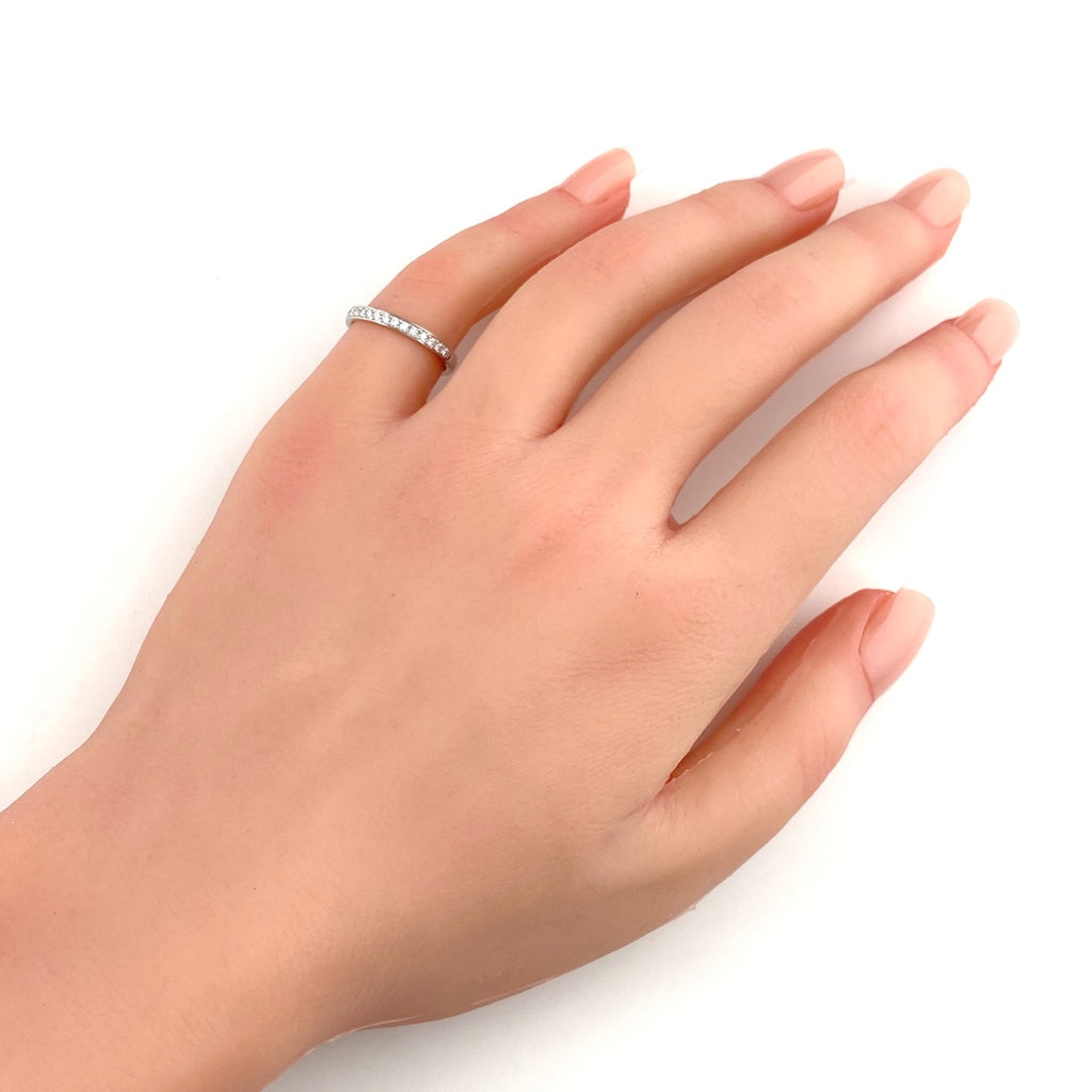 アイプリモ メレダイヤ デザインリング プラチナ 指輪 リング 7.5号 Pt950 ダイヤモンド レディース 【中古】brjwl