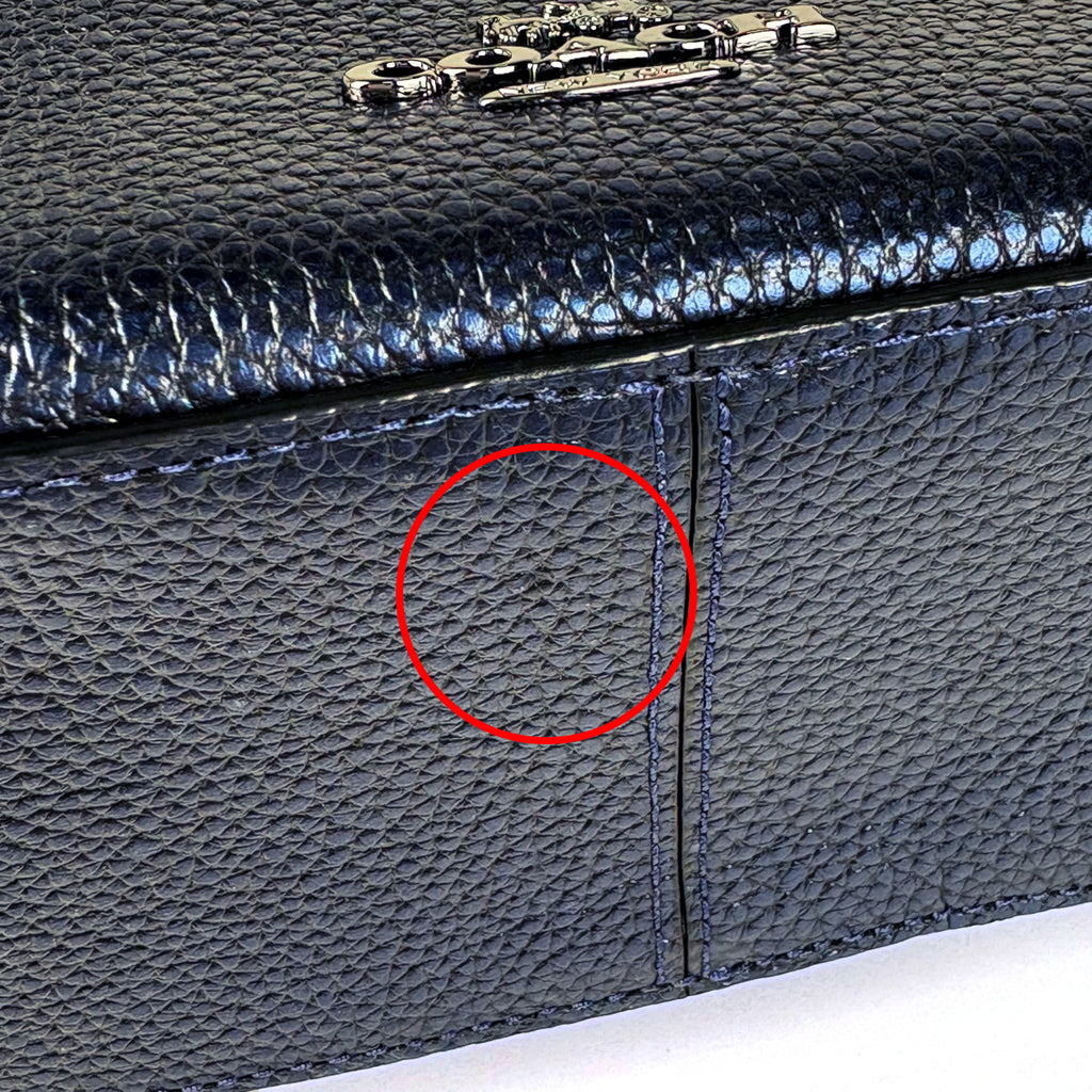 コーチ ロゴ ショルダーバッグ フリンジ タッセル ショルダーバッグ レザー ネイビー 31038 レディース 【中古】brbag