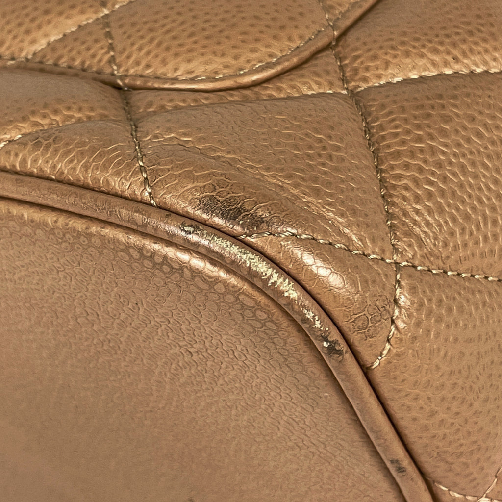 シャネル 復刻トート ハンドバッグ ココマーク トートバッグ キャビアスキン ベージュ A01804 レディース 【中古】brbag