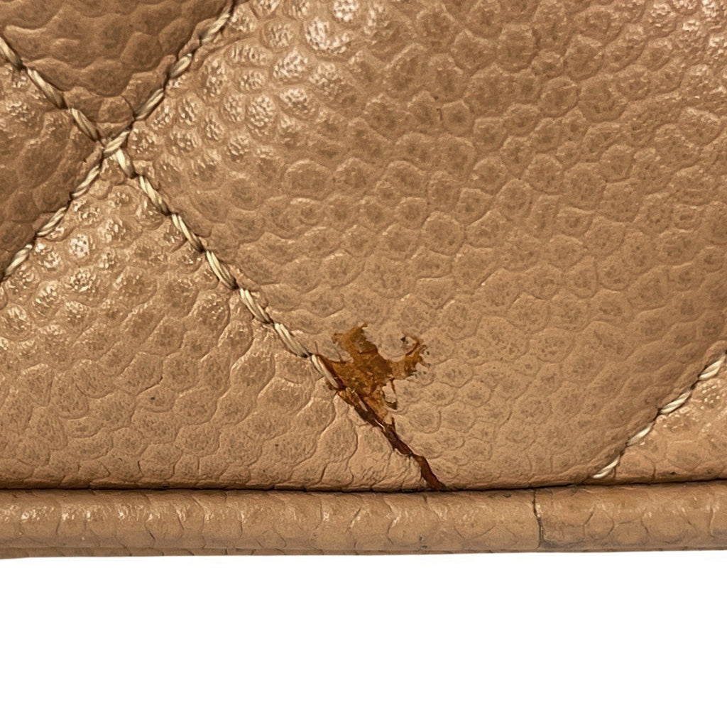 シャネル 復刻トート ハンドバッグ ココマーク トートバッグ キャビアスキン ベージュ A01804 レディース 【中古】brbag