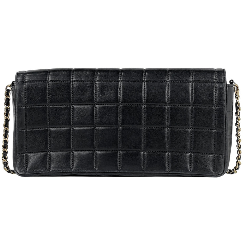 シャネル チョコバー チェーン ショルダーバッグ ココマーク ショルダーバッグ レザー ブラック レディース 【中古】brbag