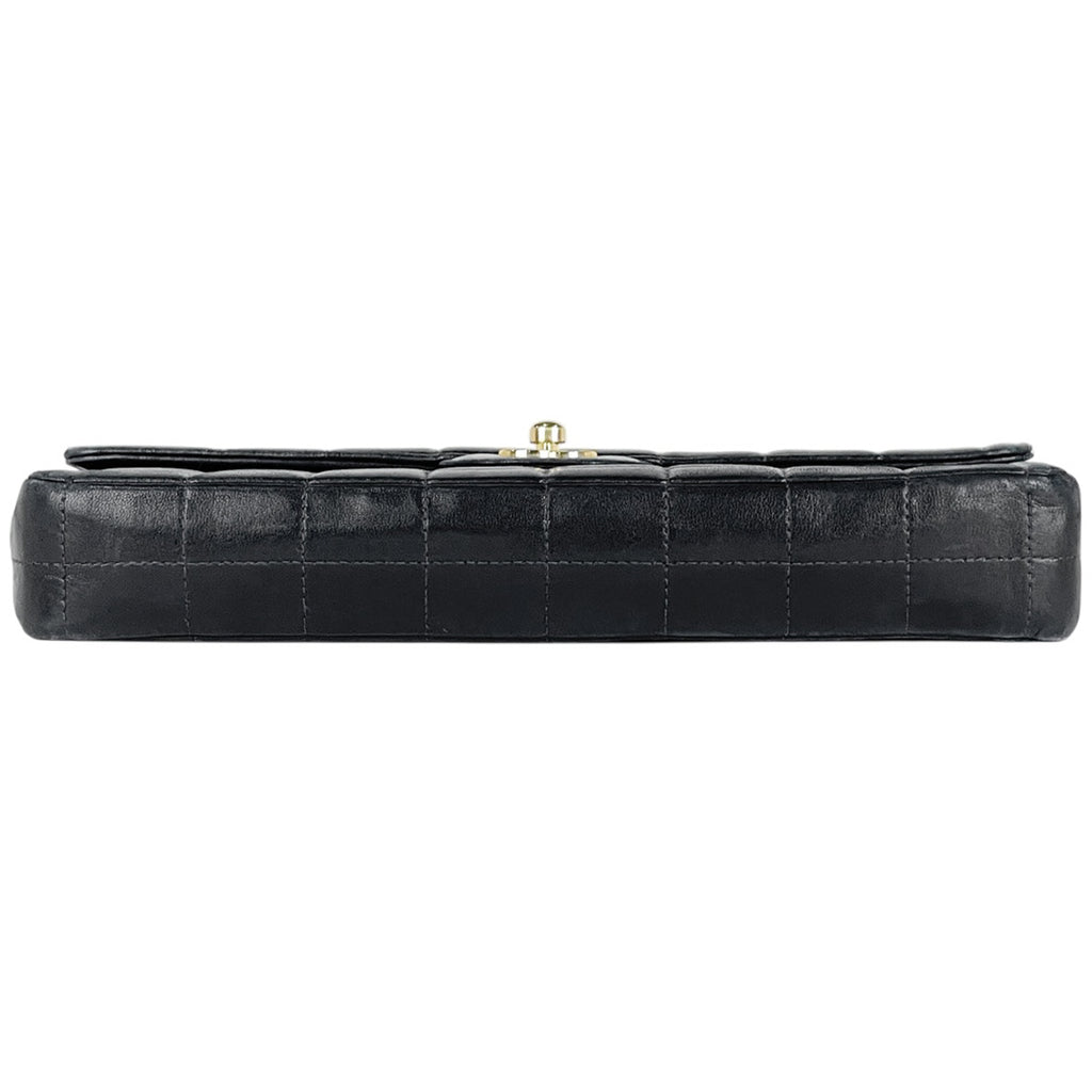 シャネル チョコバー チェーン ショルダーバッグ ココマーク ショルダーバッグ レザー ブラック レディース 【中古】brbag