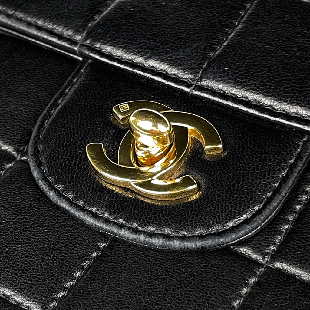 シャネル チョコバー チェーン ショルダーバッグ ココマーク ショルダーバッグ レザー ブラック レディース 【中古】brbag