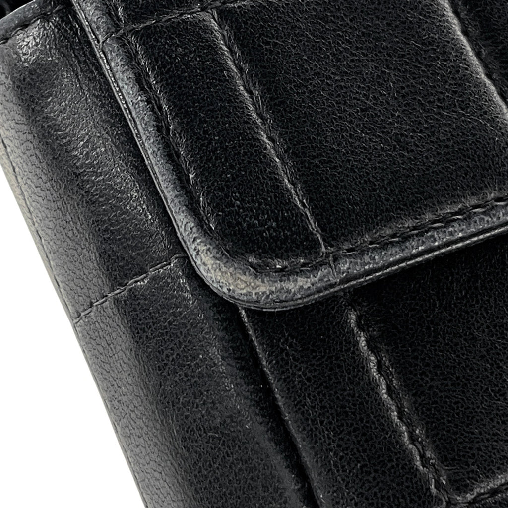 シャネル チョコバー チェーン ショルダーバッグ ココマーク ショルダーバッグ レザー ブラック レディース 【中古】brbag