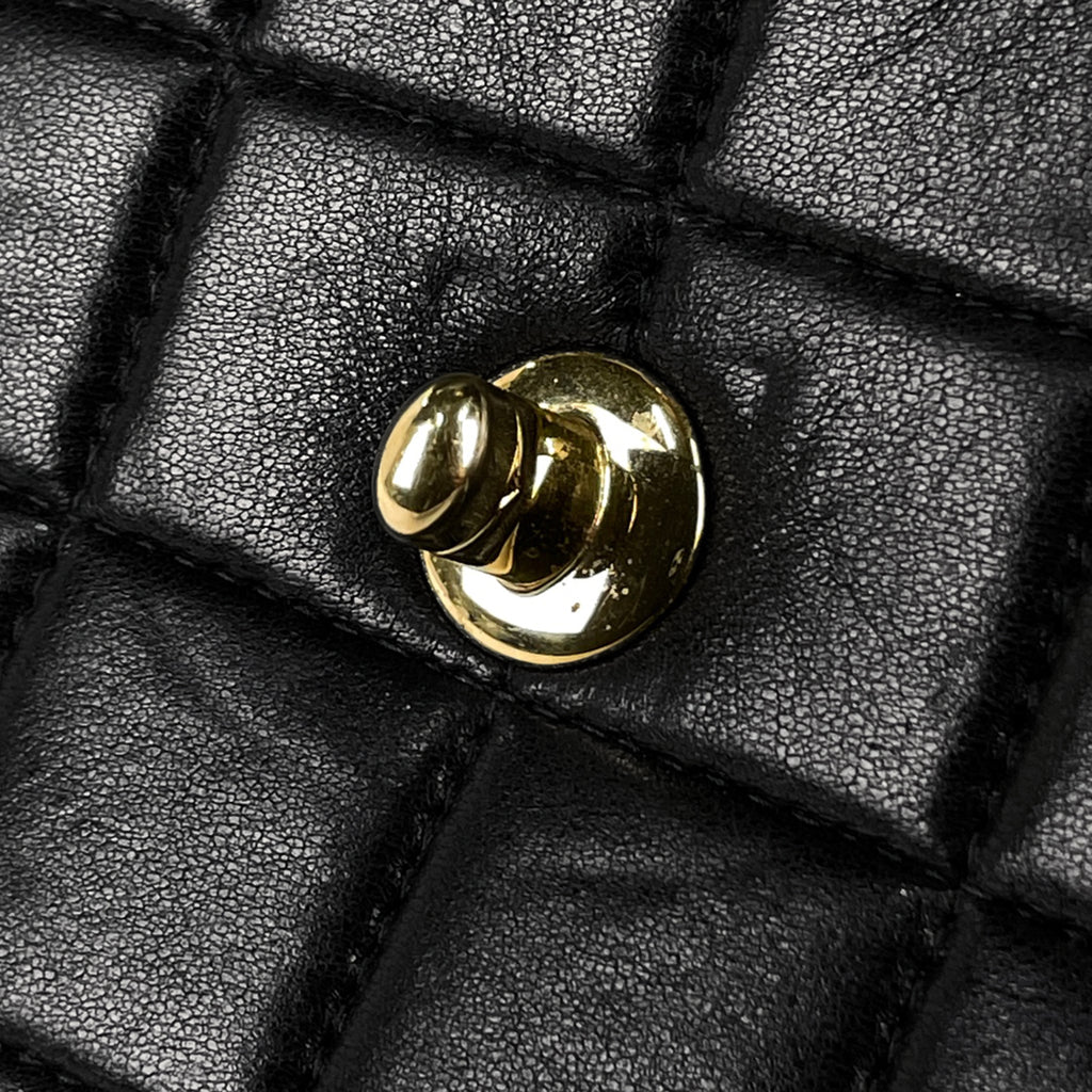 シャネル チョコバー チェーン ショルダーバッグ ココマーク ショルダーバッグ レザー ブラック レディース 【中古】brbag