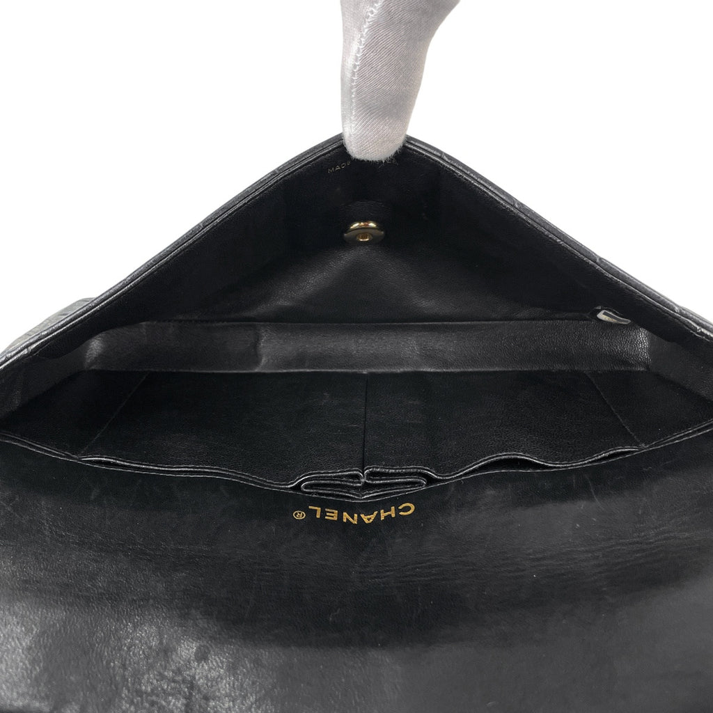 シャネル チョコバー チェーン ショルダーバッグ ココマーク ショルダーバッグ レザー ブラック レディース 【中古】brbag