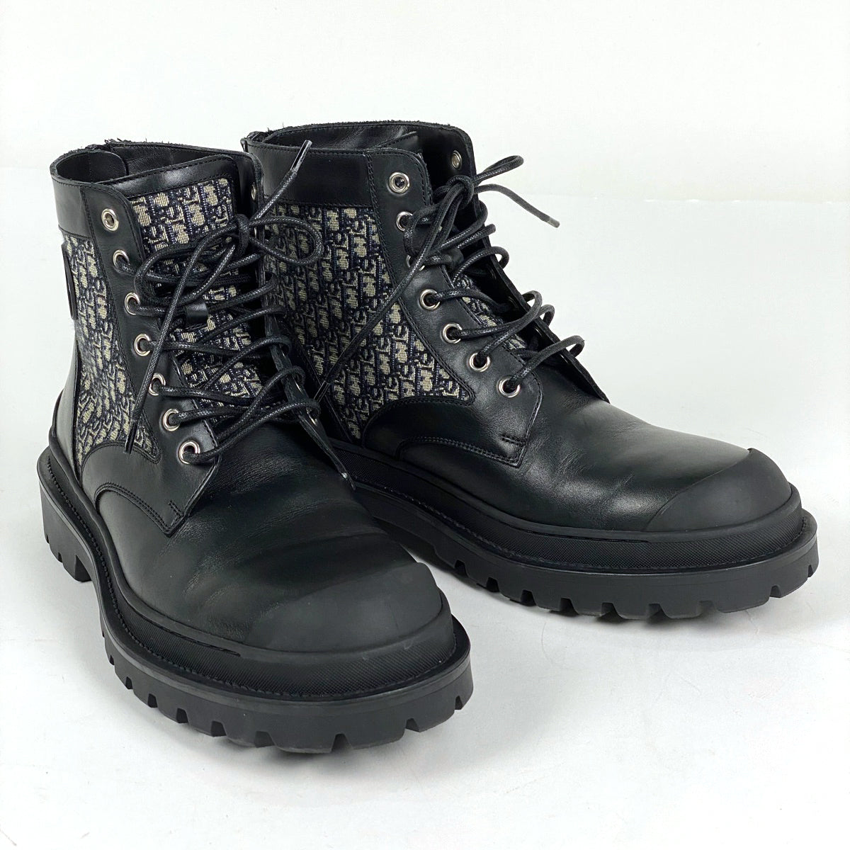 バイセル公式】クリスチャンディオール トロッター柄 ショート ブーツ