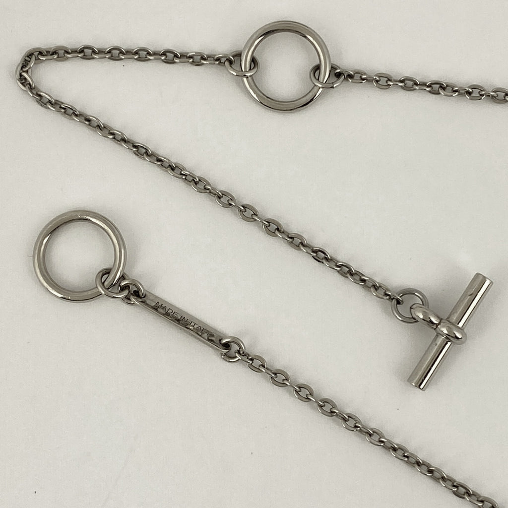 エルメス コルダージュ ロープ ネックレス ロゴ ラウンド型 ネックレス メタル シルバー レディース 【中古】bracc