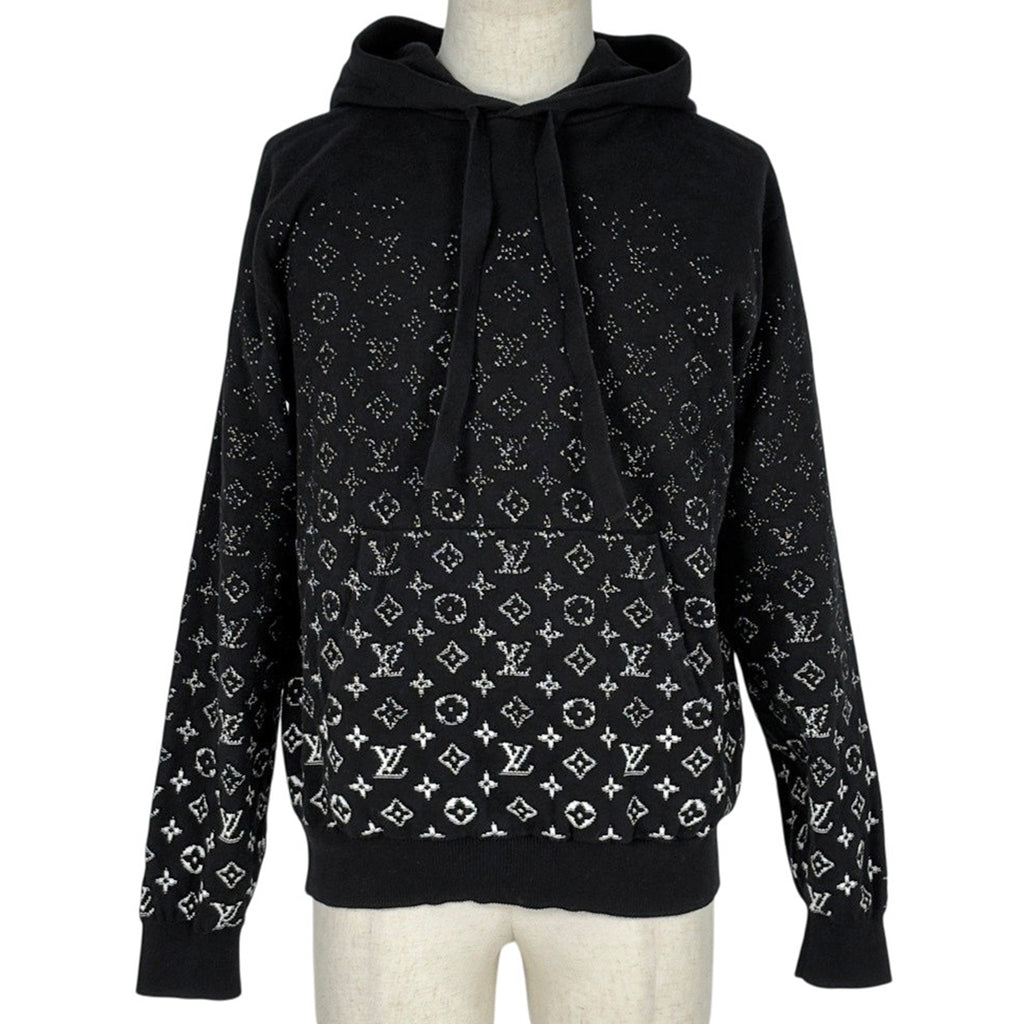 ルイ・ヴィトン モノグラム グラディエント フーディ パーカー スターマーク トップス パーカー コットン ブラック メンズ ブランドアパレル 【中古】brapp