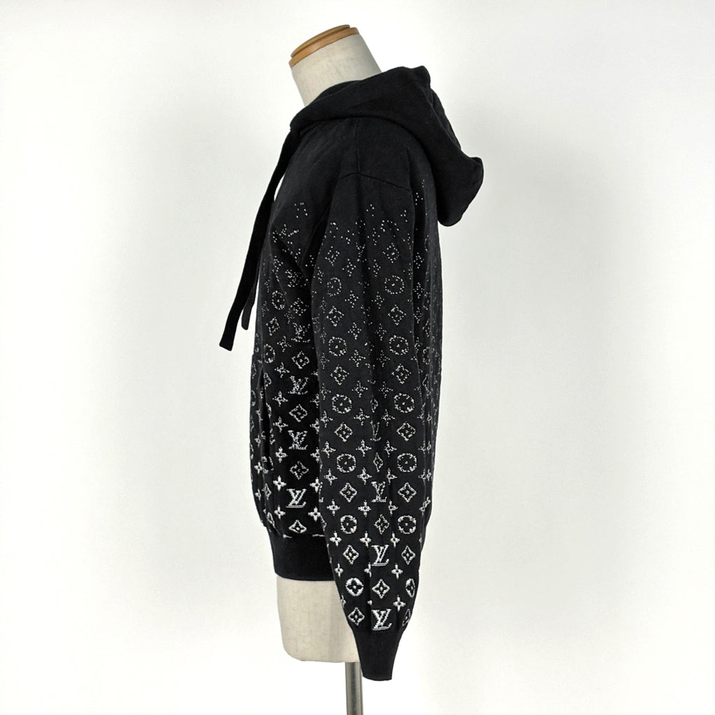 ルイ・ヴィトン モノグラム グラディエント フーディ パーカー スターマーク トップス パーカー コットン ブラック メンズ ブランドアパレル 【中古】brapp