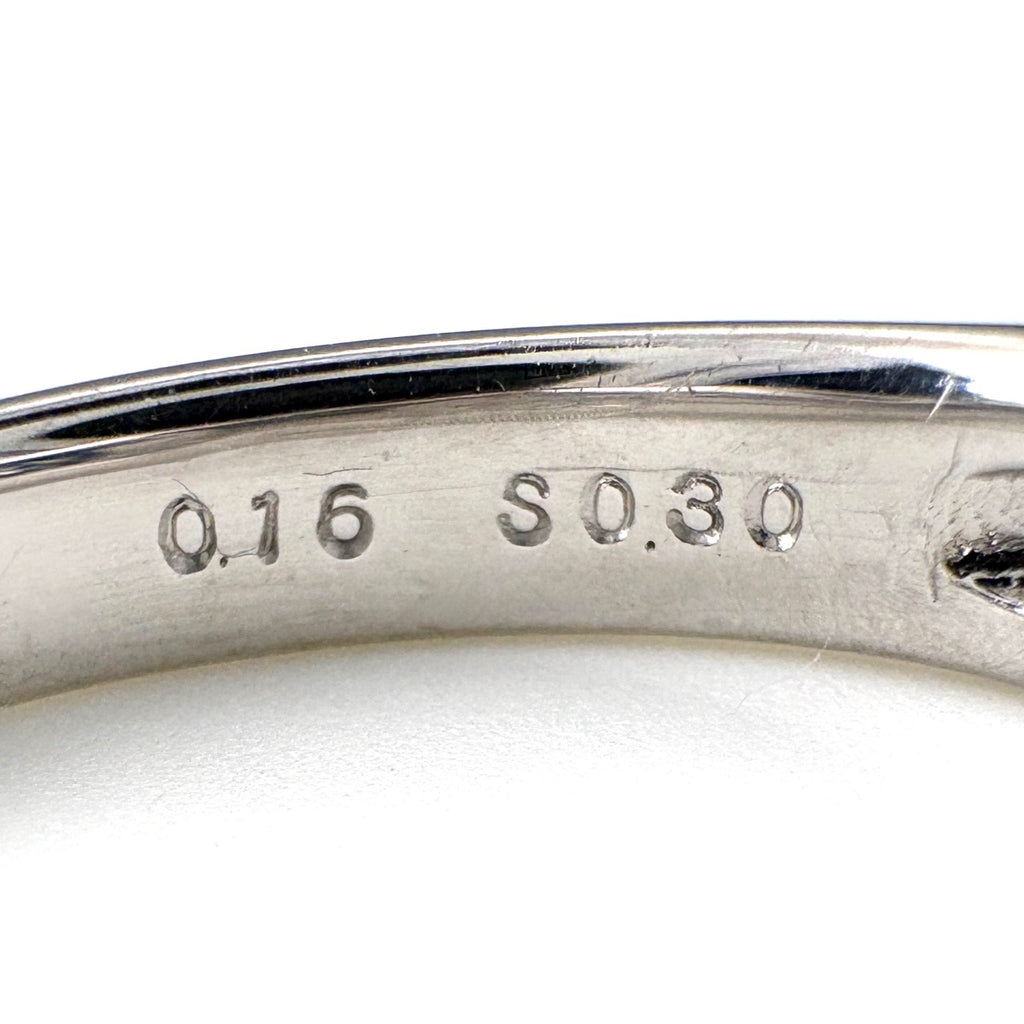 ポンテヴェキオ サファイア デザインリング WG ホワイトゴールド 指輪 ダイヤモンド リング 14.5号 K18 WG サファイア レディース ブランドジュエリー 【中古】brjwl