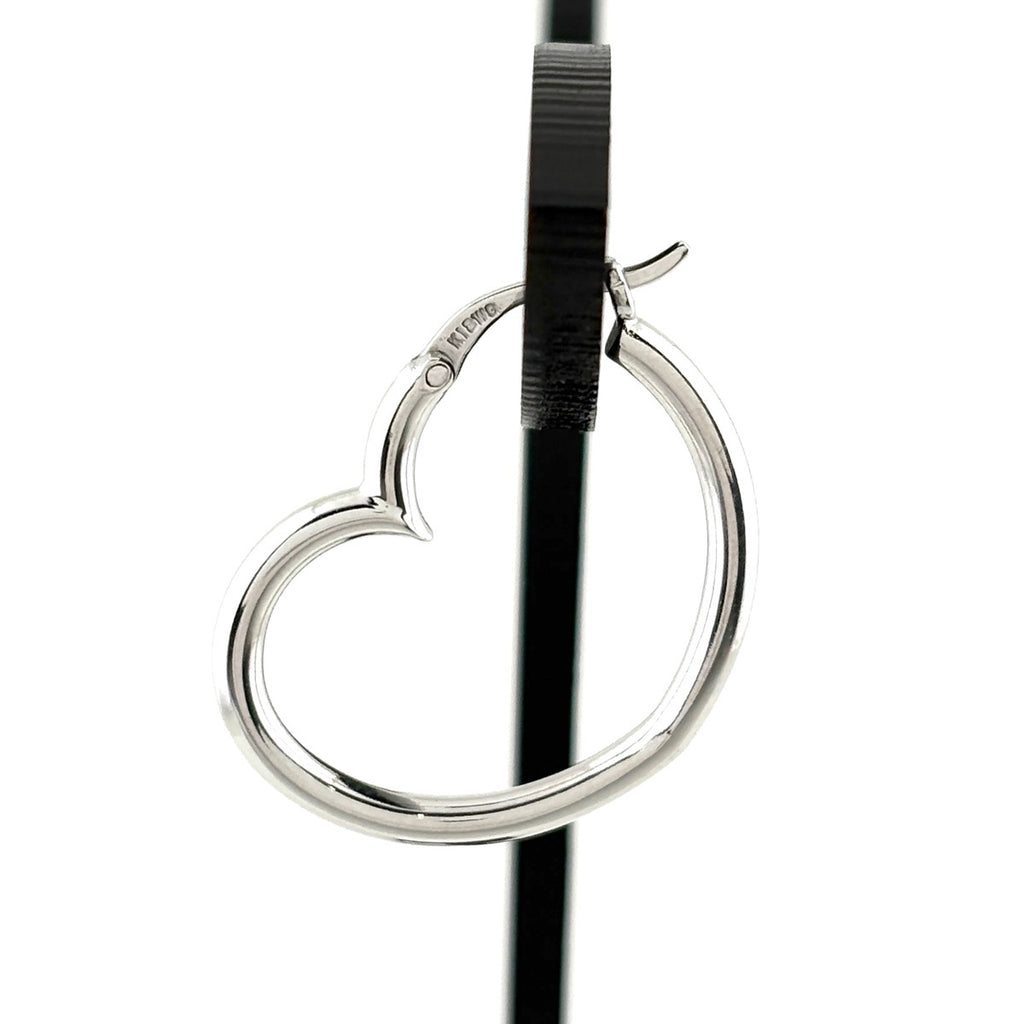 ポンテヴェキオ ハートモチーフ デザインピアス WG ホワイトゴールド ピアス K18 WG レディース ブランドジュエリー 【中古】brjwl