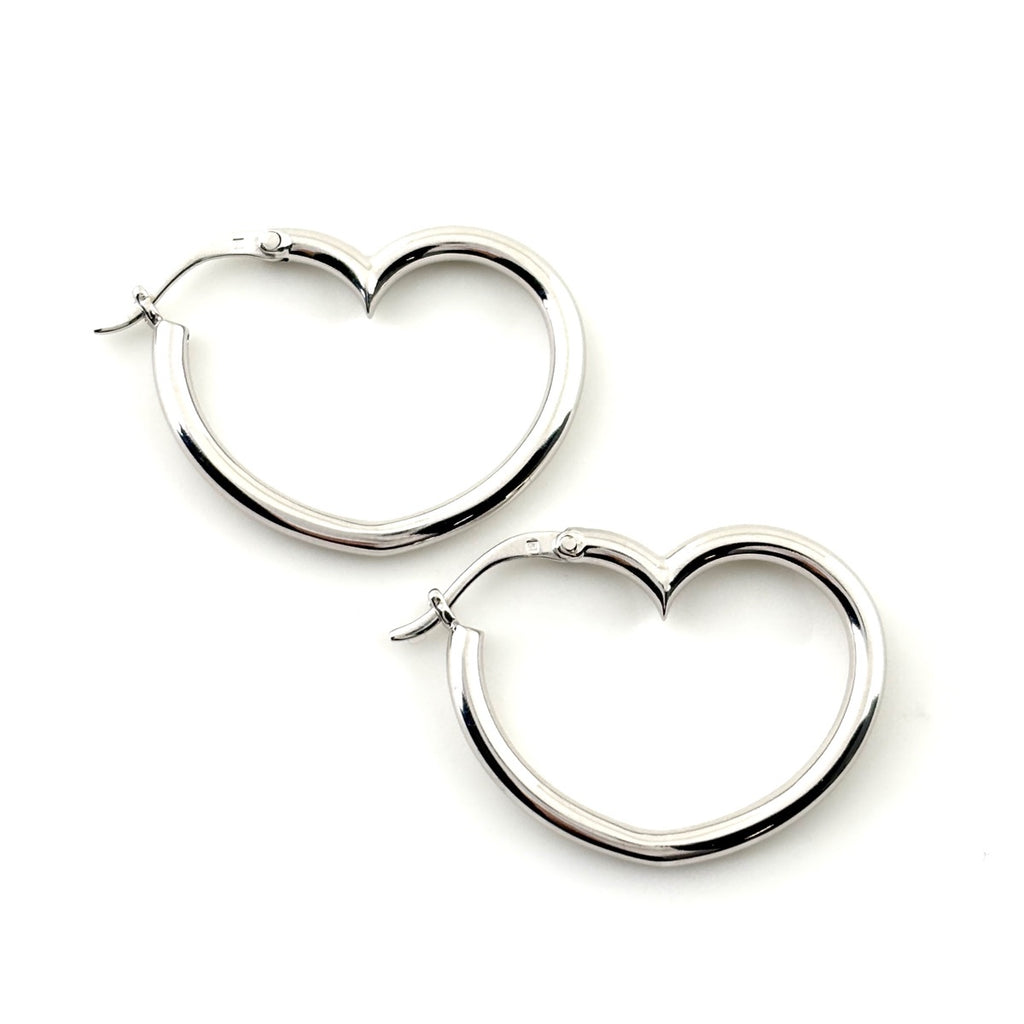 ポンテヴェキオ ハートモチーフ デザインピアス WG ホワイトゴールド ピアス K18 WG レディース ブランドジュエリー 【中古】brjwl