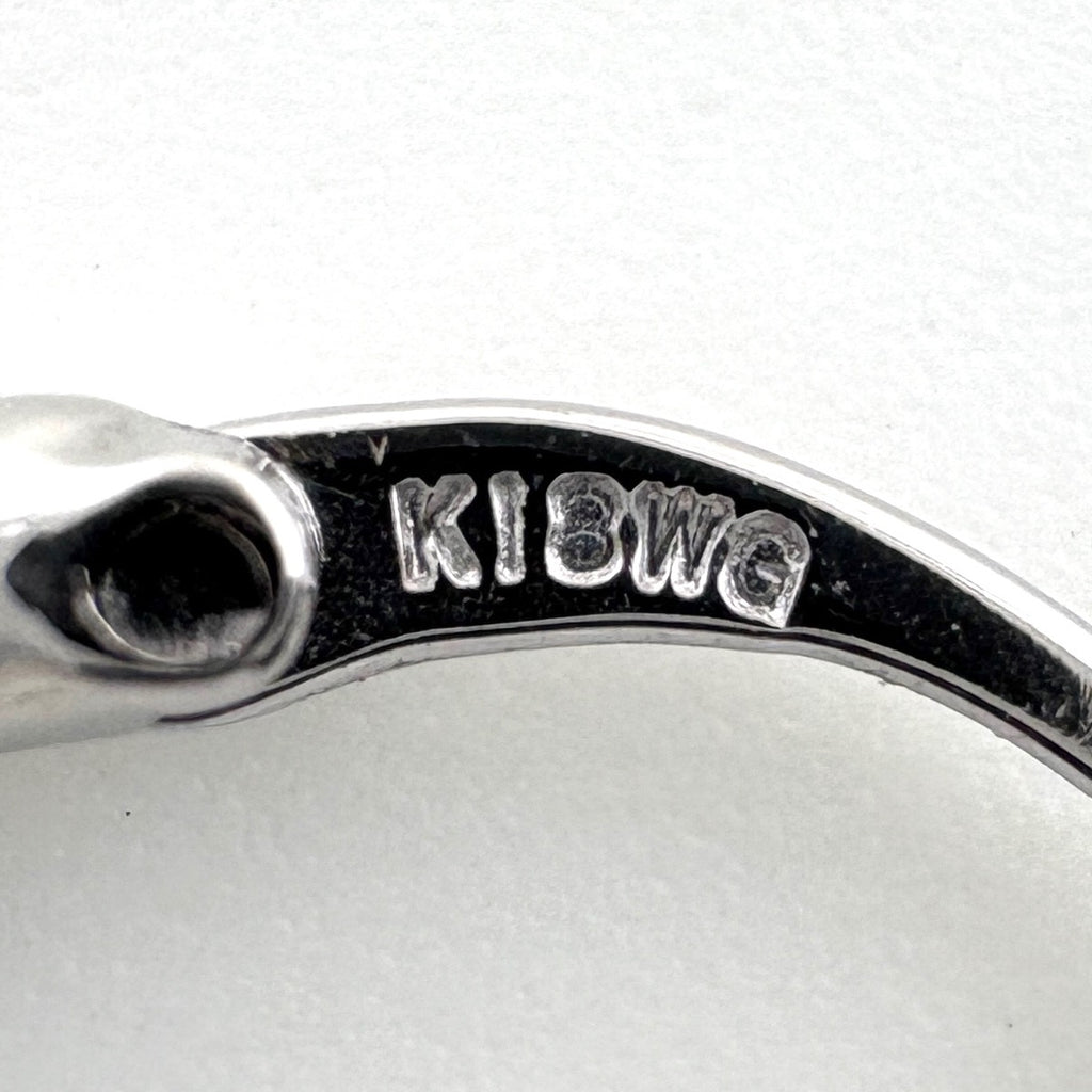 ポンテヴェキオ ハートモチーフ デザインピアス WG ホワイトゴールド ピアス K18 WG レディース ブランドジュエリー 【中古】brjwl