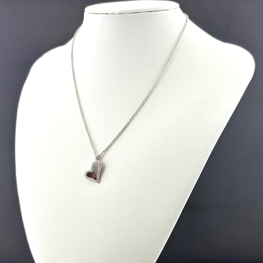 ピアジェ ライムライト ネックレス WG ホワイトゴールド ペンダント メレダイヤ ハートモチーフ 貝 ネックレス 750 シェル ダイヤモンド レディース ブランドジュエリー 【中古】brjwl