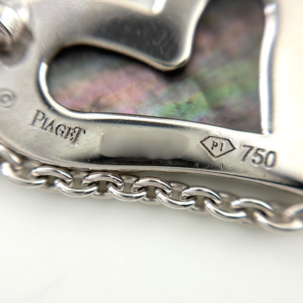 ピアジェ ライムライト ネックレス WG ホワイトゴールド ペンダント メレダイヤ ハートモチーフ 貝 ネックレス 750 シェル ダイヤモンド レディース ブランドジュエリー 【中古】brjwl