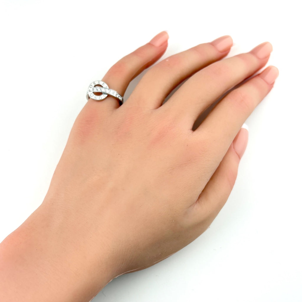 ピアジェ ポセション リング WG ホワイトゴールド 指輪 メレダイヤ リング 7.5号 750 ダイヤモンド レディース ブランドジュエリー 【中古】brjwl