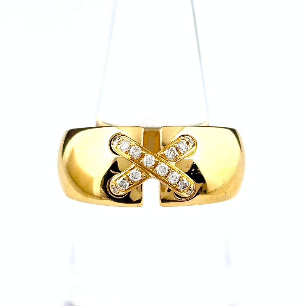 ショーメ リアンドゥショーメ リング YG イエローゴールド 指輪 リング 14号 750 ダイヤモンド レディース ブランドジュエリー 【中古】brjwl