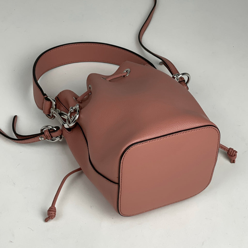 フェンディ モン トレゾール 2WAY ショルダーバッグ 巾着型 ミニバッグ ハンドバッグ レザー ピンク 8BS010 レディース 【中古】brbag