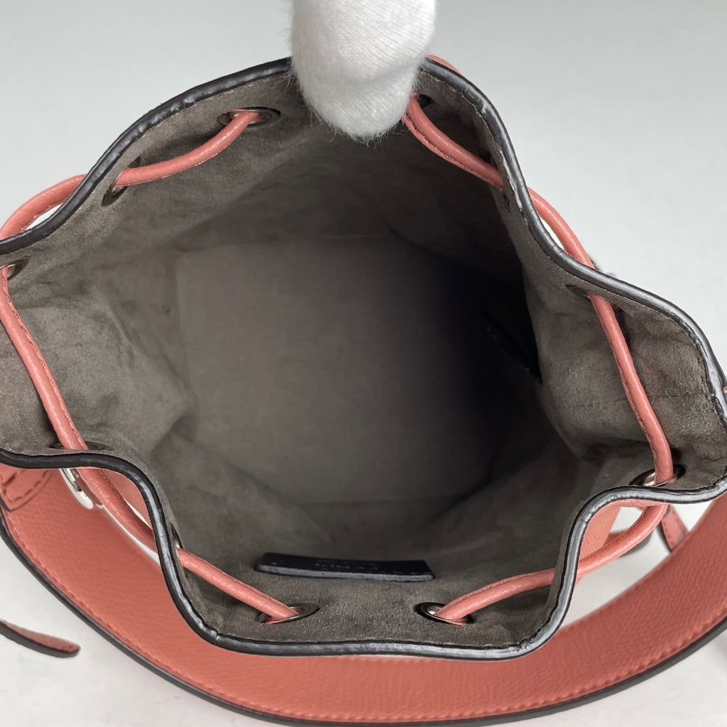 フェンディ モン トレゾール 2WAY ショルダーバッグ 巾着型 ミニバッグ ハンドバッグ レザー ピンク 8BS010 レディース 【中古】brbag