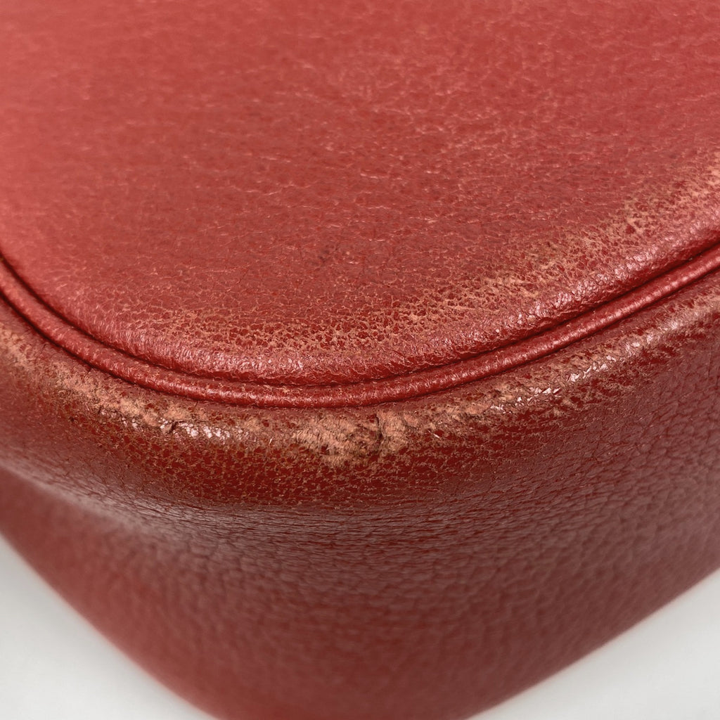 エルメス トリム 31 ワンショルダー 肩掛け ショルダーバッグ レザー レッド □E レディース 【中古】brbag