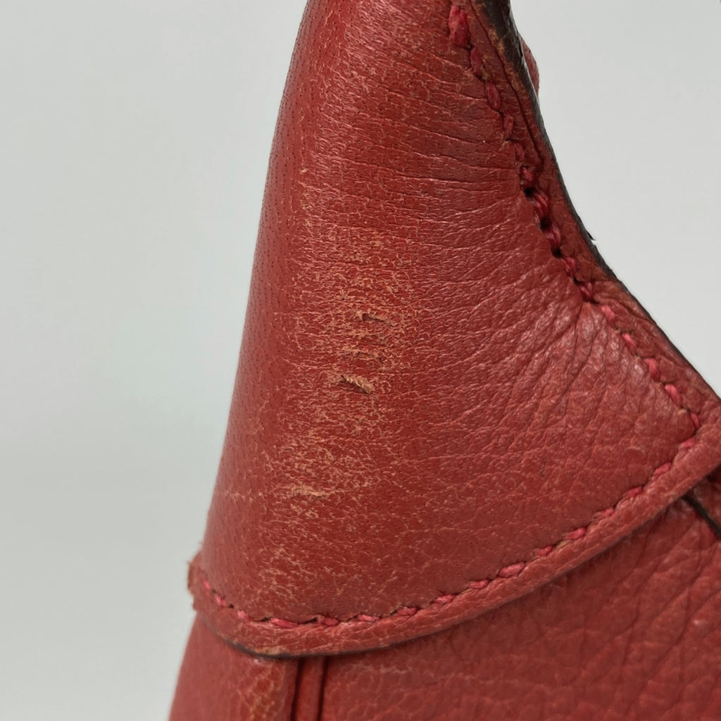 エルメス トリム 31 ワンショルダー 肩掛け ショルダーバッグ レザー レッド □E レディース 【中古】brbag