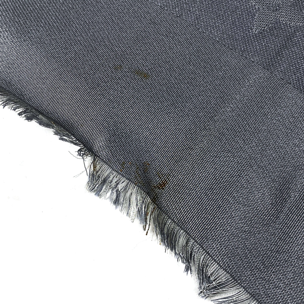 ルイ・ヴィトン ショール モノグラム シャイン ストール 大判 シルク ウール 金属繊維 グレー レディース 【中古】brbag