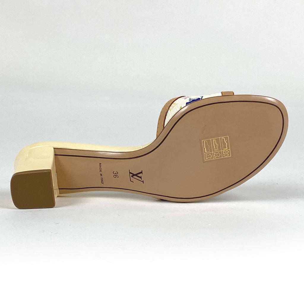 ルイ・ヴィトン モノグラム サンダル ミュール フラワー 靴 サンダル モノグラムマルチカラー ブロン(ホワイト) レディース 【中古】brapp