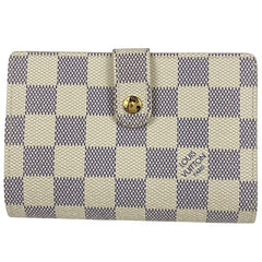 ルイ・ヴィトン ポルトフォイユ ヴィエノワ 二つ折り財布 ダミエアズール ホワイト N61676 レディース 【中古】brbag