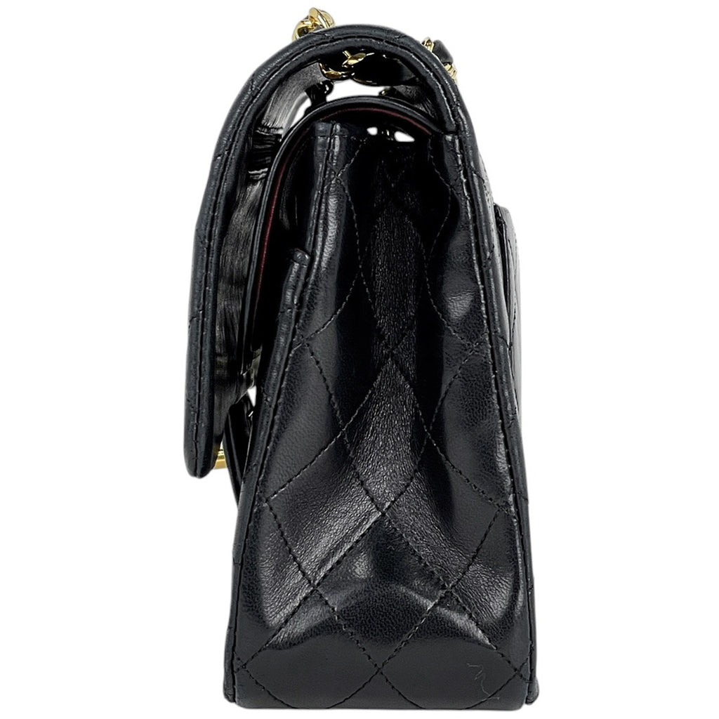 シャネル マトラッセ Wフラップ チェーン ショルダーバッグ ココマーク ショルダーバッグ レザー ブラック A01112 レディース 【中古】brbag