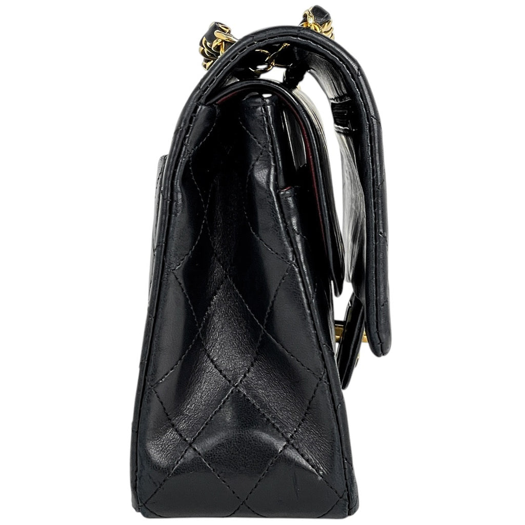 シャネル マトラッセ Wフラップ チェーン ショルダーバッグ ココマーク ショルダーバッグ レザー ブラック A01112 レディース 【中古】brbag