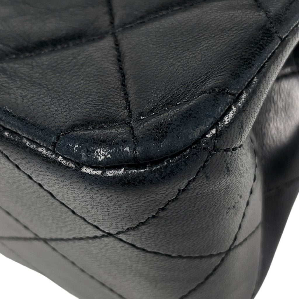 シャネル マトラッセ Wフラップ チェーン ショルダーバッグ ココマーク ショルダーバッグ レザー ブラック A01112 レディース 【中古】brbag