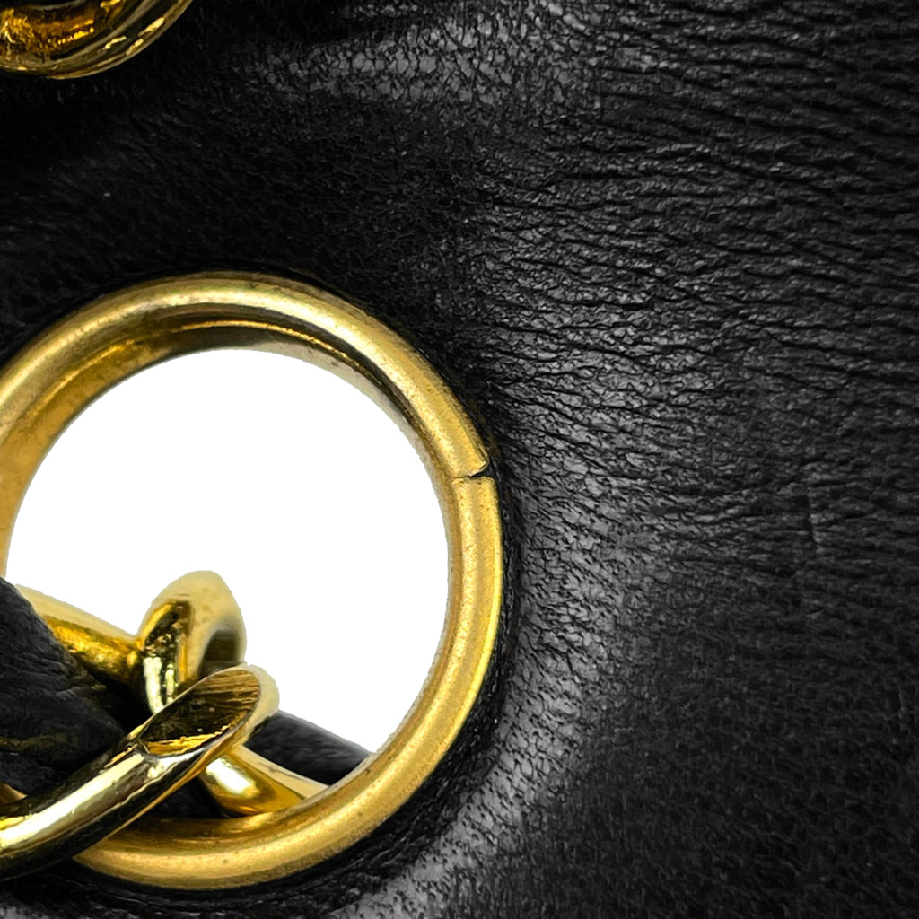 シャネル マトラッセ Wフラップ チェーン ショルダーバッグ ココマーク ショルダーバッグ レザー ブラック A01112 レディース 【中古】brbag