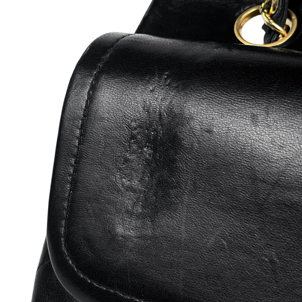 シャネル マトラッセ Wフラップ チェーン ショルダーバッグ ココマーク ショルダーバッグ レザー ブラック A01112 レディース 【中古】brbag