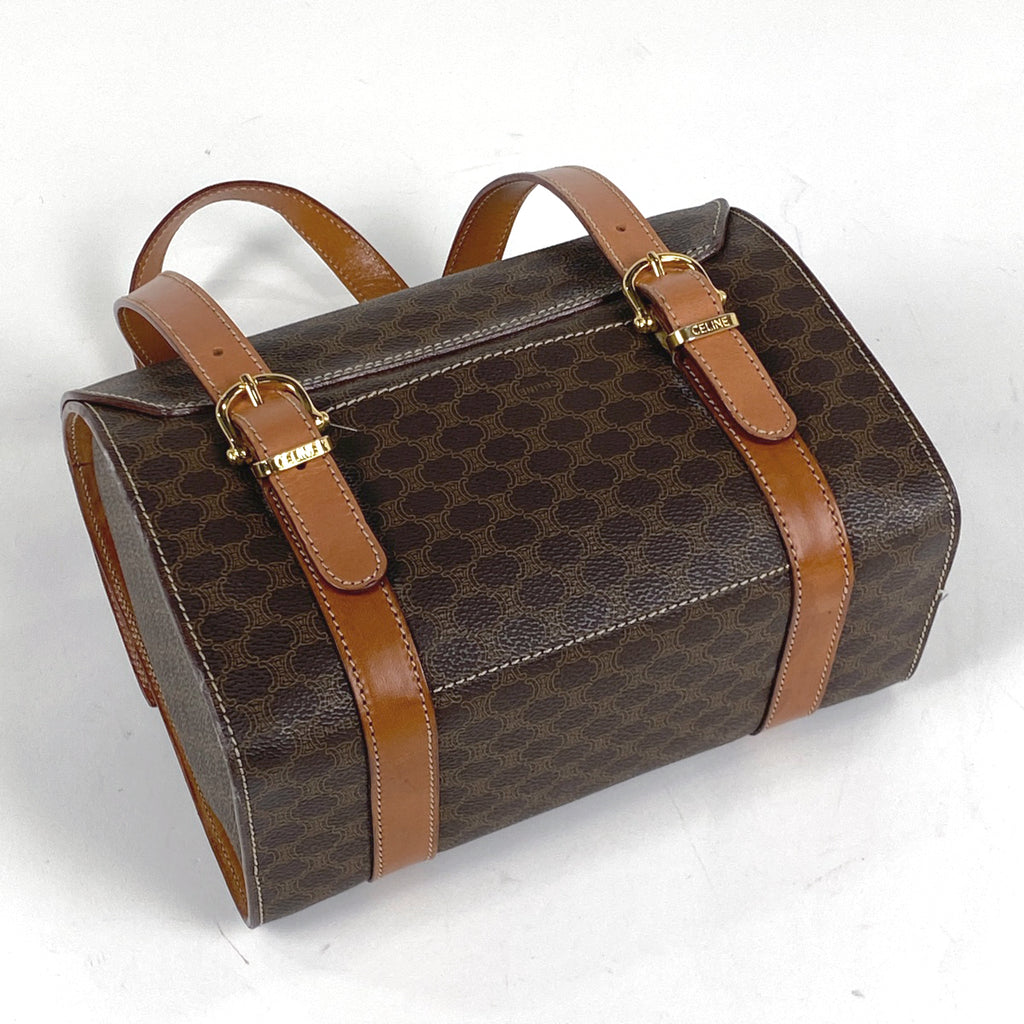 セリーヌ マカダム柄 ハンドバッグ コーティングキャンバス ブラウン レディース 【中古】brbag