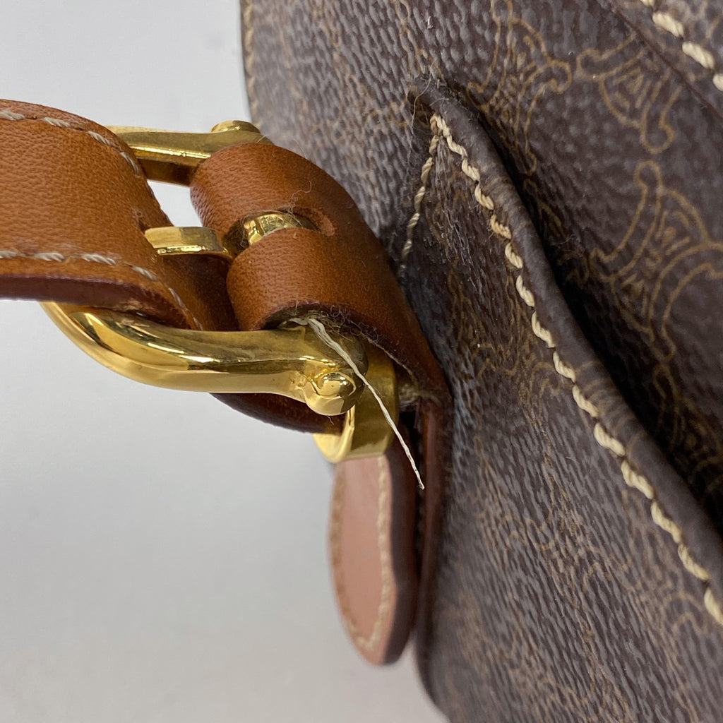 セリーヌ マカダム柄 ハンドバッグ コーティングキャンバス ブラウン レディース 【中古】brbag