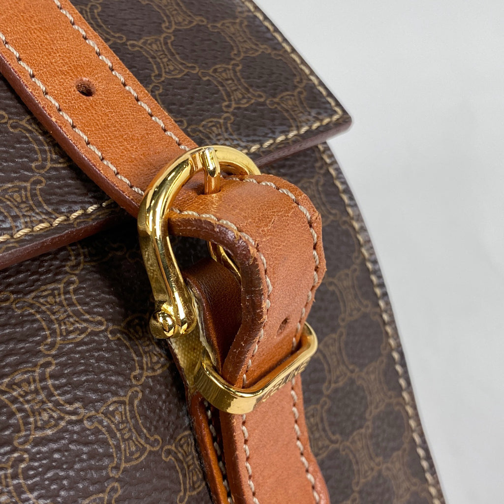 セリーヌ マカダム柄 ハンドバッグ コーティングキャンバス ブラウン レディース 【中古】brbag