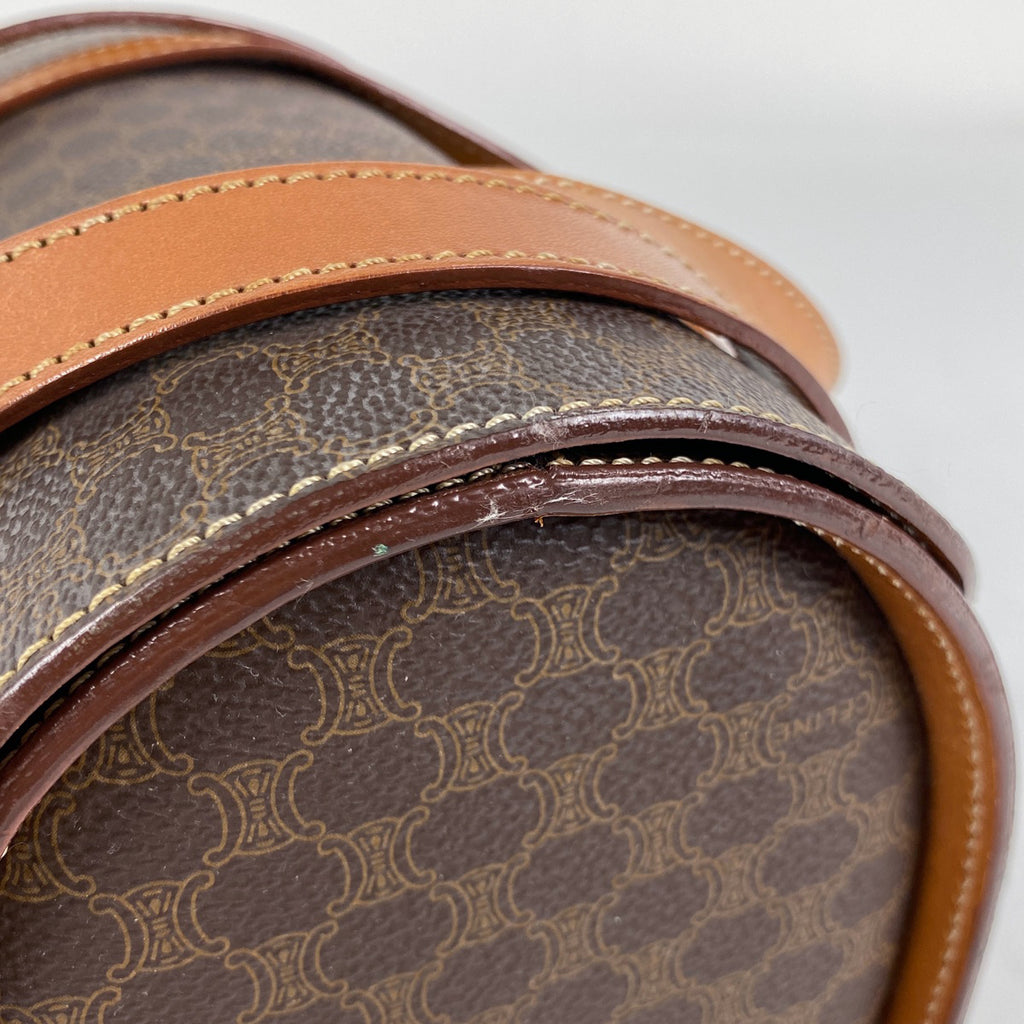 セリーヌ マカダム柄 ハンドバッグ コーティングキャンバス ブラウン レディース 【中古】brbag