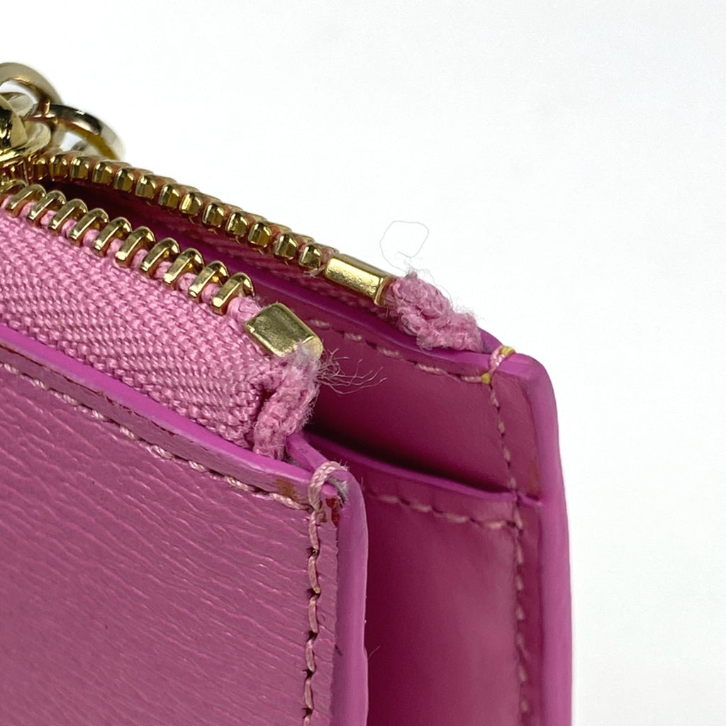 ブルガリ ロゴ 長財布 L字ファスナー ビーゼロワン バイカラー 長財布 レザー イエロー ピンク レディース 【中古】brbag