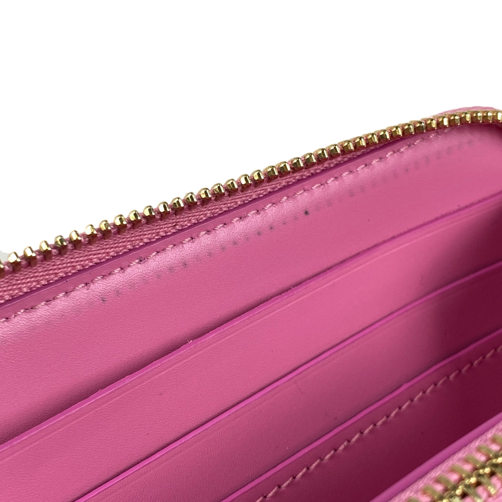 ブルガリ ロゴ 長財布 L字ファスナー ビーゼロワン バイカラー 長財布 レザー イエロー ピンク レディース 【中古】brbag