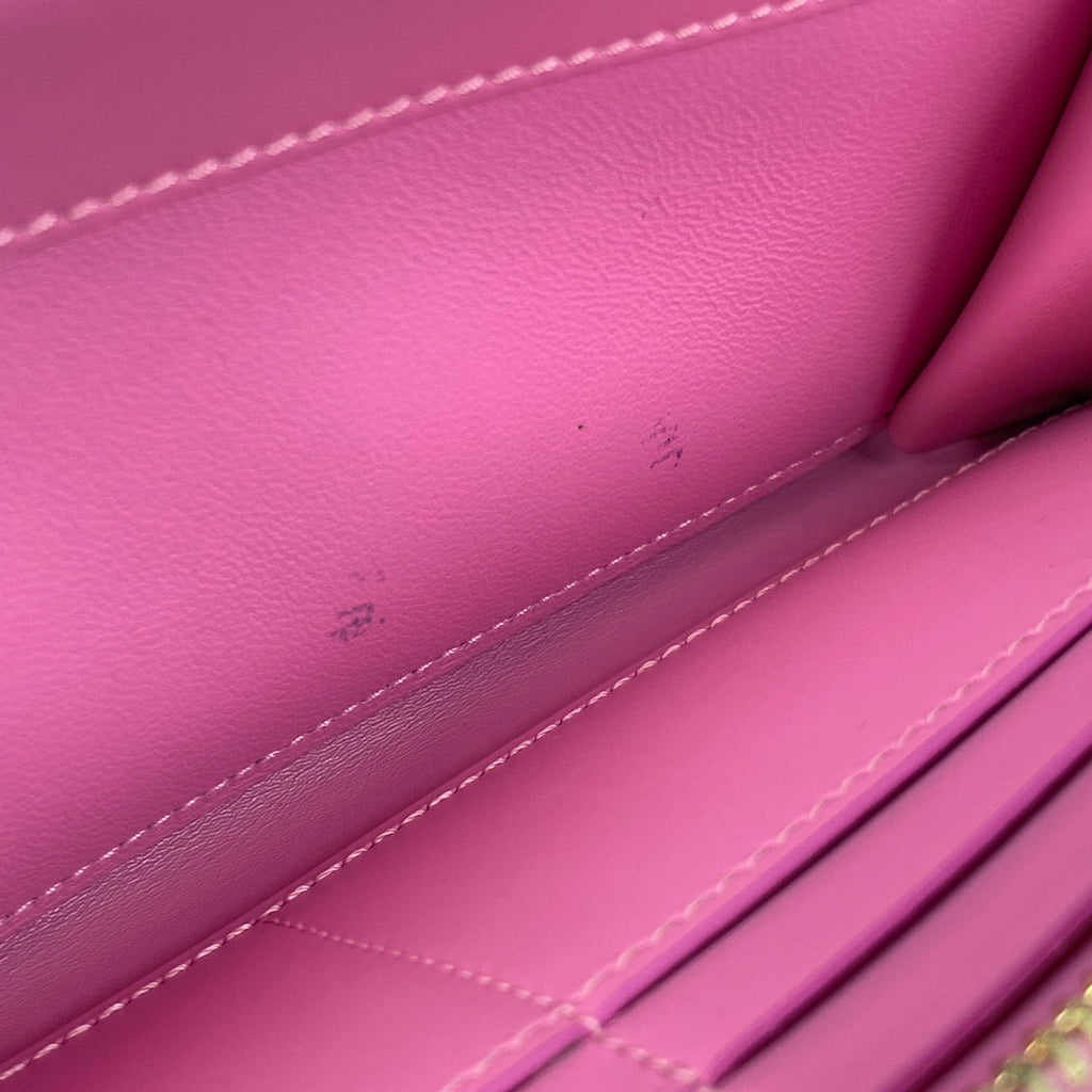 ブルガリ ロゴ 長財布 L字ファスナー ビーゼロワン バイカラー 長財布 レザー イエロー ピンク レディース 【中古】brbag