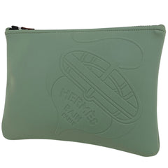 エルメス ネオバン タラサ MM クラッチバッグ 化粧ポーチ ナイロン グリーン レディース 【中古】brbag