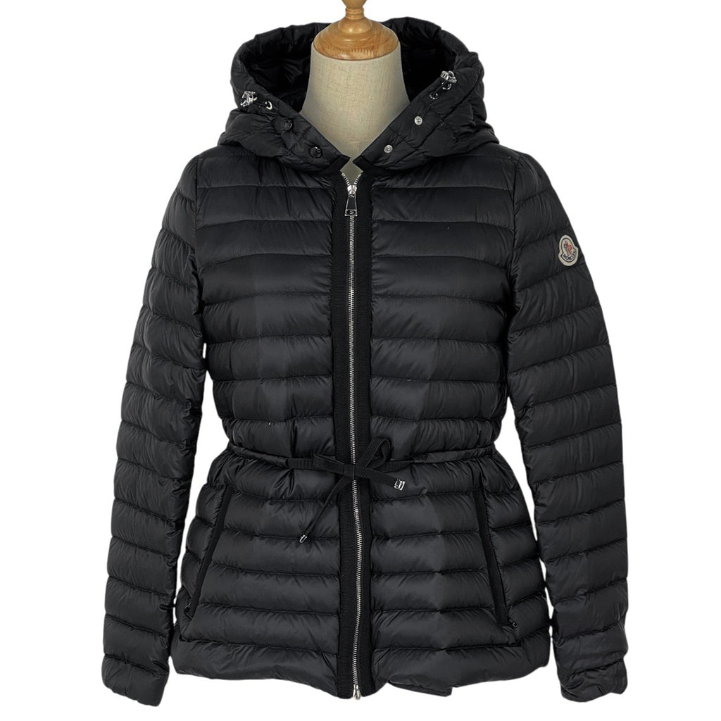 モンクレール Raie ショートダウンジャケット ライエ スリムフィット アウター ダウンジャケット ブラック レディース 【中古】brapp