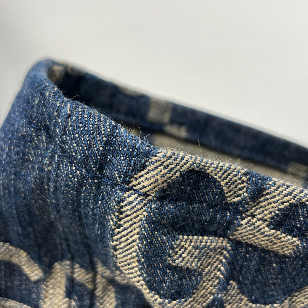 グッチ パイナップル パンツ ジャンボGG クロップド ボトムス デニムパンツ コットン ブルー メンズ 【中古】brapp